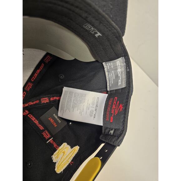 New Cobra Tour Exclusive Golf Hat Cap Snapback Black Flexfit 110 Speed Back - Picture 5 of 5